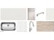 Selection of design studio materials including quartz countertop, cabinet door, brushed nickel faucet, and flooring at 24091 W Bowker St, Buckeye, AZ 85326