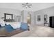 Spacious main bedroom featuring an ensuite bathroom and neutral colors at 1225 E Sea Gull Dr, Gilbert, AZ 85234