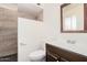 Modern bathroom with tile shower and updated vanity at 1238 E Barcelona Ave, Casa Grande, AZ 85122
