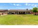 Lush backyard with a large green lawn, covered patio, and mature landscaping at 13516 W Windsor Blvd, Litchfield Park, AZ 85340