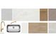 Kitchen sample board featuring modern tile, wood cabinets, stainless steel sink, and stone countertops at 1978 W Lariat Ln, Phoenix, AZ 85085