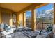 Charming covered balcony providing views of the surrounding desert landscape at 20750 N 87Th St # 2074, Scottsdale, AZ 85255