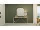 Hallway with a console table, stylish mirror and modern décor at 25069 N 174Th Ln, Surprise, AZ 85387