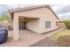 Covered patio overlooking backyard with lush landscaping at 33425 N Roadrunner Ln, San Tan Valley, AZ 85144