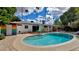 Charming backyard featuring a sparkling pool, covered patio with dining, and colorful decor in a relaxed outdoor setting at 4134 N 35Th St, Phoenix, AZ 85018