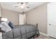 Cozy bedroom featuring a comfy bed, ceiling fan and neutral tones for a relaxing and inviting atmosphere at 4846 E Piccadilly Rd, Phoenix, AZ 85018