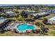 Aerial view of the community pool and well-maintained green spaces at 5046 N 81St St, Scottsdale, AZ 85250