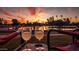 Sunset view from the property with a lake view at 5046 N 81St St, Scottsdale, AZ 85250