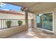Covered patio with tile flooring, sliding glass doors, and a fenced yard at 1120 N Val Vista Dr # 2, Gilbert, AZ 85234
