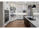 Bright kitchen featuring white cabinets, stainless steel appliances, and a central island with a sink at 12755 N 99Th Pl, Scottsdale, AZ 85260