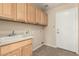 Functional laundry room features ample cabinet space and convenient utility sink at 12811 W Mulberry Dr, Avondale, AZ 85392