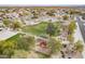 Aerial view of the community playground showcasing the colorful play structure and soccer field at 22065 W Twilight Trl, Buckeye, AZ 85326