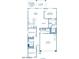 Layout of a three bedroom home featuring a large great room, kitchen, dining room, and a two car garage at 25161 W Wayland Dr, Buckeye, AZ 85326