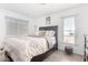 Bedroom featuring a large bed, dual windows with window blinds, and a serene ambiance at 3009 N 81St Ln, Phoenix, AZ 85033