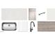 Selection of modern kitchen finishes includes countertop, cabinet, faucet, and flooring at 5628 W Summerside Rd, Laveen, AZ 85339