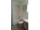 Simple bathroom with a shower and a standard white toilet and vanity at 1306 W Charleston Ave, Phoenix, AZ 85023