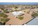 Aerial view of custom home featuring desert landscaping and mountain views at 2349 W Skyline Ln, San Tan Valley, AZ 85144