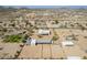 An aerial perspective features the property, its location within a residential neighborhood, and nearby desert landscapes at 2349 W Skyline Ln, San Tan Valley, AZ 85144