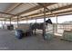 Horse stall with metal fencing and covered structure, providing shelter at 2349 W Skyline Ln, San Tan Valley, AZ 85144