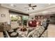 Spacious living room featuring natural light, an open floor plan, and modern decor at 3110 E Cat Balue Dr, Phoenix, AZ 85050