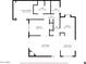 Floorplan layout illustrating the dimensions of living room, bedroom, kitchen and bathroom at 3309 N 70Th St # 108, Scottsdale, AZ 85251