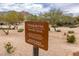 Sign for Terravita Nature Trail details the trail system with mountains and desert in the background at 34423 N 68Th Way, Scottsdale, AZ 85266