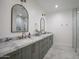 Elegant bathroom featuring double vanity, marble countertop, and modern fixtures at 542 E Hayward Ave, Phoenix, AZ 85020