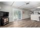 Inviting living room featuring a neutral color palette and sliding glass door at 2528 E Mckellips Rd # 74, Mesa, AZ 85213