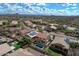 Scenic aerial view of the neighborhood showcasing a home with a pool and desert surroundings at 3614 W Alyssa Ln, Phoenix, AZ 85083