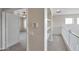 Hallway featuring built-in shelving, neutral carpet, and natural lighting from a window at 3614 W Alyssa Ln, Phoenix, AZ 85083