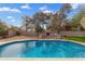 Sparkling pool surrounded by mature trees, offering a serene outdoor living experience at 4607 E Rancho Laredo Dr, Cave Creek, AZ 85331