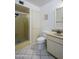 Neutral bathroom with a glass door shower and granite countertops at 518 S Racine --, Mesa, AZ 85206