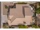 Bird's eye view of a desert home showing the roof and backyard at 5771 W Gail Dr, Chandler, AZ 85226