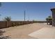Spacious backyard with desert landscaping, mature trees, and a partial view of the pool at 6993 S Sharon Ct, Chandler, AZ 85249