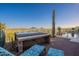 Backyard hot tub and pool with views of cacti, mountains and a desert landscape at 9431 N Summer Hill Blvd, Fountain Hills, AZ 85268