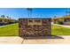 Brick sign reading Gail Court, providing neighborhood identity and charm at 13642 N Silverbell Dr, Sun City, AZ 85351