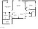Detailed floorplan showcasing layout of primary bedroom, living room, kitchen, bedroom and bath at 2992 N Miller Rd # 103, Scottsdale, AZ 85251