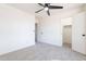 Spacious bedroom featuring neutral carpet and a walk-in closet at 3624 W Whitten St, Chandler, AZ 85226
