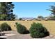 View of backyard wall, landscaping, and mountain scenery in the distance on a clear, sunny day at 45558 W Mountain View Rd, Maricopa, AZ 85139