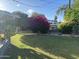 Well-maintained backyard with manicured lawn and vibrant bougainvillea at 6820 E Pinchot Ave, Scottsdale, AZ 85251