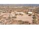 An aerial view of the property featuring a well-maintained desert landscape and perimeter fencing at 16835 E Skinner Dr, Rio Verde, AZ 85263