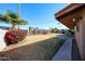 Backyard featuring a large patch of dry grass and a few plants at 2144 W Joan De Arc Ave, Phoenix, AZ 85029