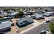 Aerial view of a home with a spacious backyard in a serene neighborhood at 4749 W Beverly Ln, Glendale, AZ 85306