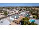 An aerial view showing a home with an expansive backyard that offers plenty of room for outdoor activities at 4749 W Beverly Ln, Glendale, AZ 85306