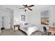 Cozy bedroom with a simple bed, side table and a window at 9282 E Desert Vw, Scottsdale, AZ 85255