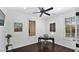 Office with desk, chair, and shuttered window offering natural light at 9282 E Desert Vw, Scottsdale, AZ 85255