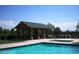 Community pool with gazebo provides residents a great way to cool off during the summer at 28249 N Shundeen Cir, San Tan Valley, AZ 85143