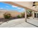 Covered patio featuring a concrete floor, ceiling fan and views of the yard at 383 E Jasper Dr, Chandler, AZ 85225