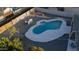 Aerial view showcasing a large pool with stone and concrete in the backyard at 7819 N 17Th Ave, Phoenix, AZ 85021