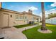 Well-maintained backyard with lush artificial grass and mature landscaping at 10534 N 133Rd St, Scottsdale, AZ 85259